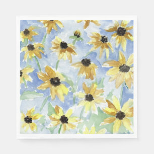 Black Mit Augen Susan Floral Serviette