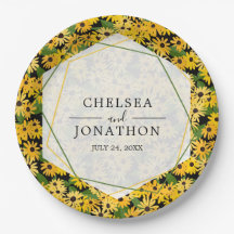 Black Mit Augen Susan Wedding Paper Plate