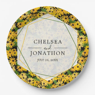 Black Mit Augen Susan Wedding Paper Plate Pappteller