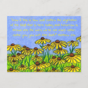 Black Mit Augen Susans Blume Postkarte