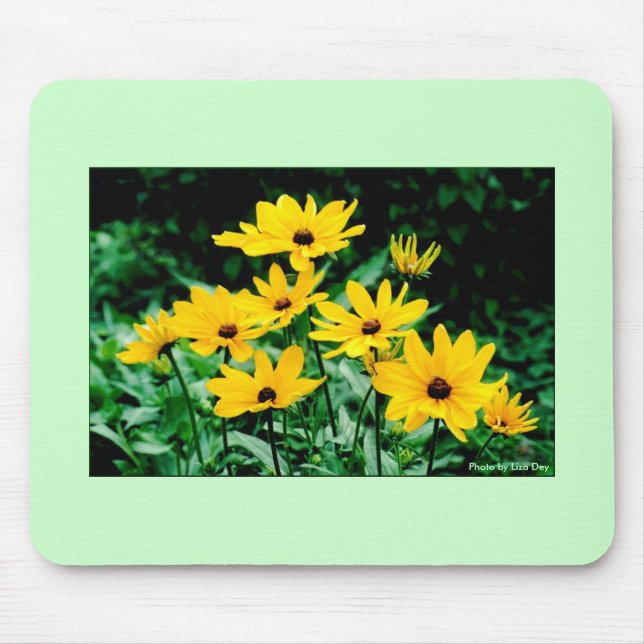 Black Mit Augen Susans Mousepad (Vorne)