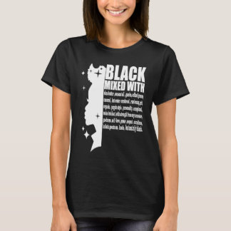 Black Mixed With Black History Month African Ameri T-Shirt