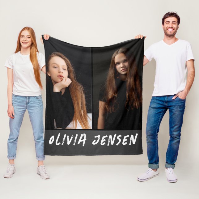 Black Modern 2 Foto Fleecedecke (Beispiel)