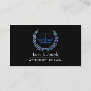 Black Modern Beruflich Lawyer Business Visitenkarte