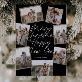 Black Modern Boho 8 Foto Collage Weihnachten