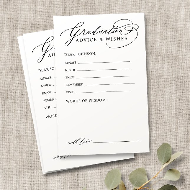 Black Modern Calligraphy Graduate Beratung & Wünsc (Black Modern Calligraphy Graduate advice & wishes)