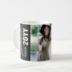 Black Modern Classic Foto Graduation Party Kaffeetasse