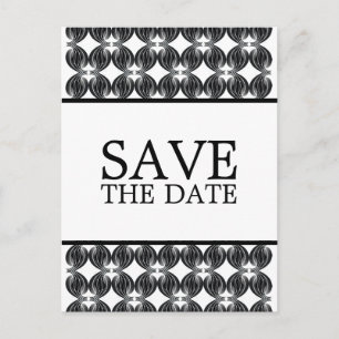 Black Modern Deko Save the Date Postcard Ankündigungspostkarte