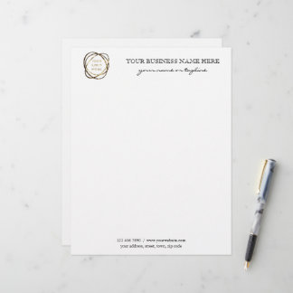 Black Modern Elegant Custom Business Logo Briefbogen
