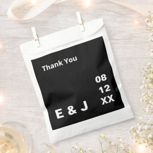 Black Modern Gastgeschenk Hochzeit Bags Geschenktütchen