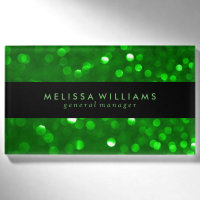 Black & Modern Green Bokeh Glitter Textur