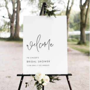 Black Modern Handwriting Script Brautparty Poster