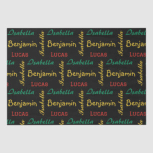Black Modern individuelle Name Seidenpapier