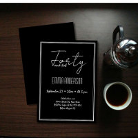 Black Modern Minimalistic 40. Geburtstag