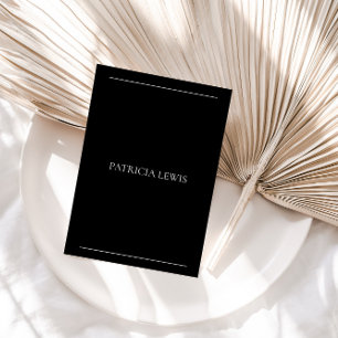 Black Modern Minimalistisch Table Guest Platzkarte
