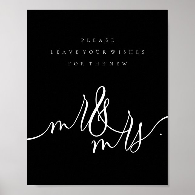 Black Modern New Mr. and Mrs. Poster (Vorne)