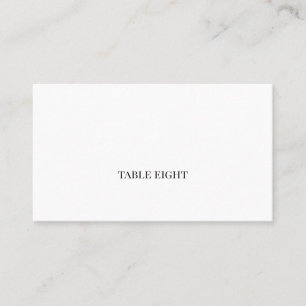 Black Modern Schriftart White Platzkarte