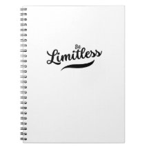 Black Modern Script Be Limless Carnet