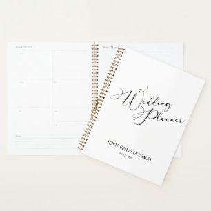 Black Modern Simple Add Foto Hochzeitsplaner Planer