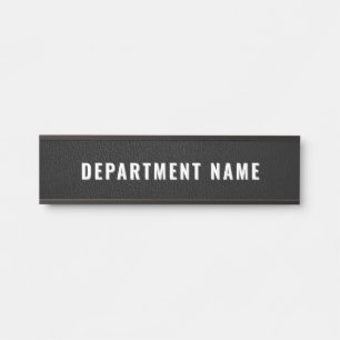 Black Modern Simple Department Name Door Sign Türschild