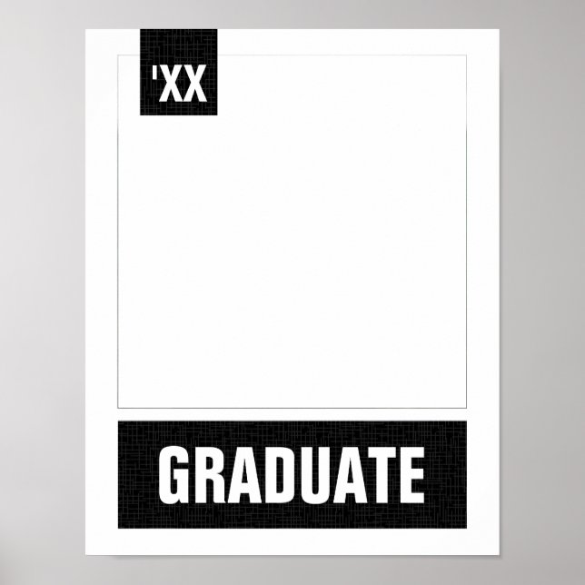 Black Modern Texture Foto Abschluss Poster (Vorne)