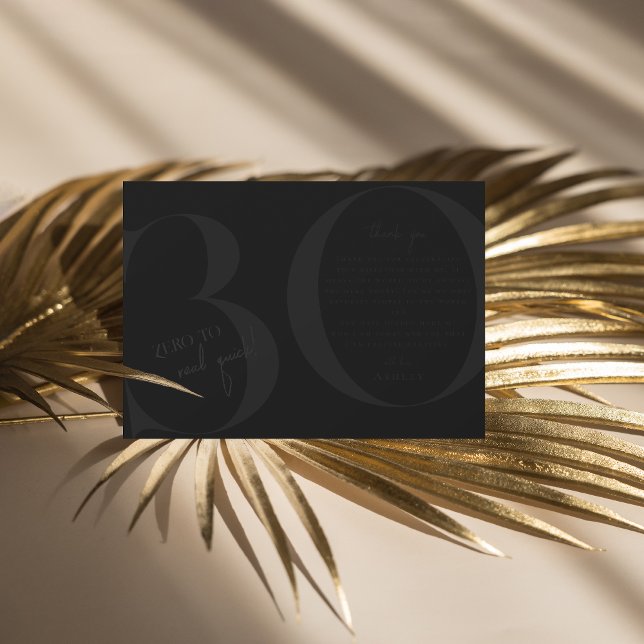 Black | Moderne Merci de fête du 30e anniversaire (Créateur téléchargé)