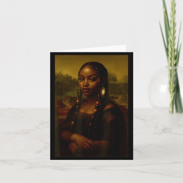 Black Mona Lisa Afro African American Melanin Blac Karte (Vorderseite)