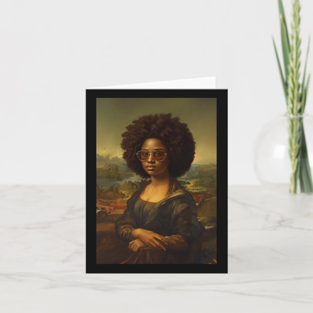 Black Mona Lisa Afro American Black History Karte (Vorderseite)
