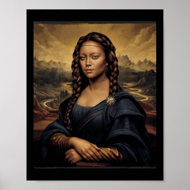 Black Mona Lisa Black History African Queen Poster (Vorne)