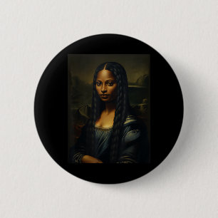 Black Mona Lisa Black History Month Afrikanische F Button