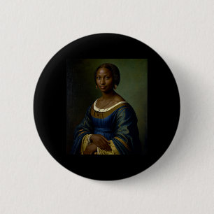 Black Mona Lisa Black History Month Frau Black He Button