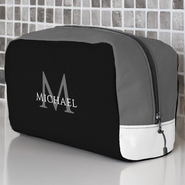 Black Monogram – Groomsman Golf Weekend Travel Waschbeutel (Black Monogram – Groomsman Golf Weekend Travel Dopp Kit)
