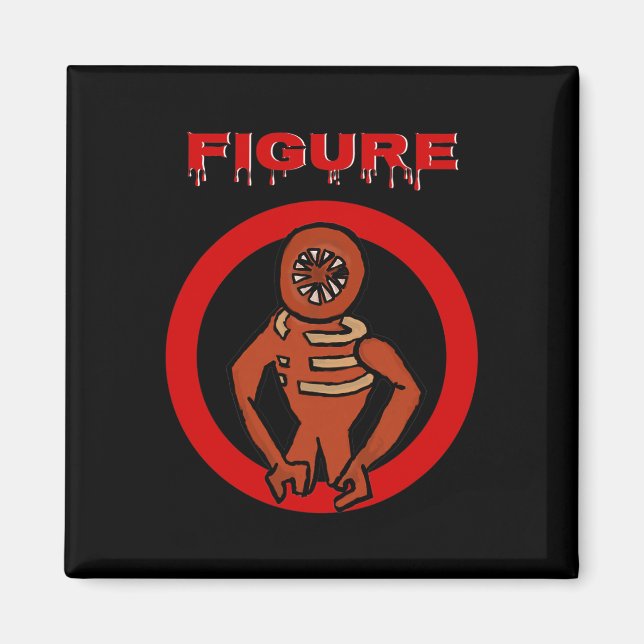 Black Monster Horror Game Dos Halloween Custome Magnet (Vorne)