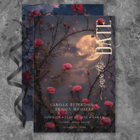 Black Moody Gothic Moon & Rote Rosen Hochzeit