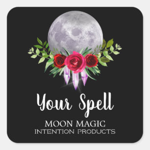 Black Moon Crystal Zauber Jar Stickers