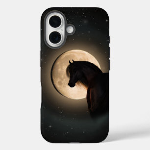 Black Moon Shine Pferd Handyhülle iPhone 16 Hülle
