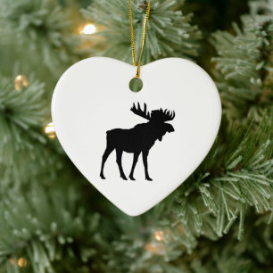Black Moose Christmas Art Keramik Ornament