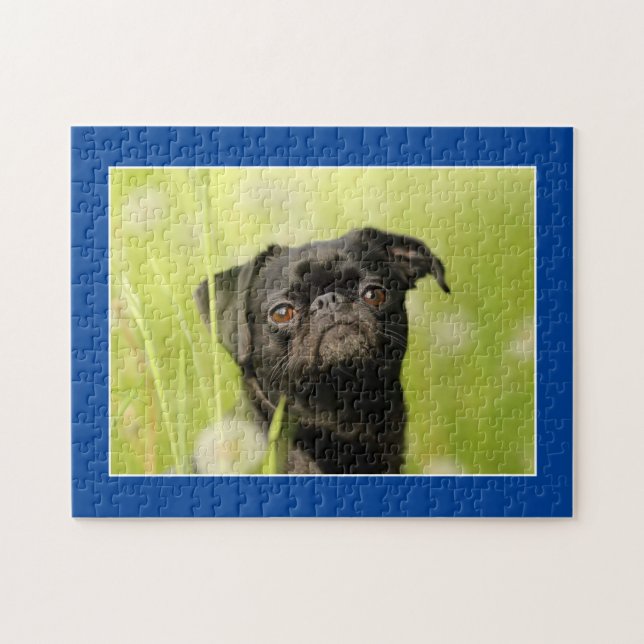 Black Mops Dog Jigsaw Puzzle (Horizontal)