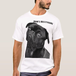 Black MOPS MAN's BESTFRIEND WHITE SHIRT