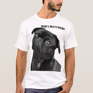 Black MOPS MAN's BESTFRIEND WHITE SHIRT