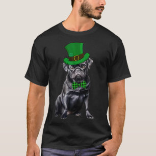 Black Mops Patricks Day Hat Funny St Patricks Day  T-Shirt