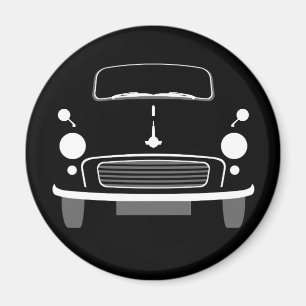 Black Morris Minor Kühlschrank Magnet