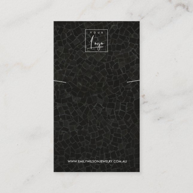 BLACK MOSIC TEXTURE NECKLACE BRACELET DISPLAY VISITENKARTE (Vorderseite)