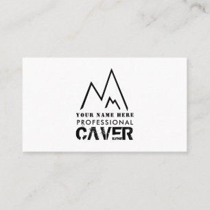 Black Mountain Logo, Höhlenforscher, Sportsperson Visitenkarte
