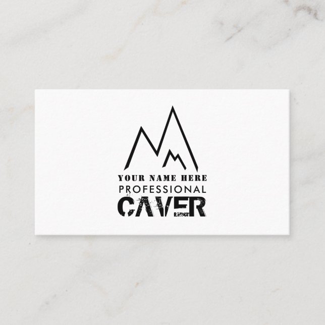 Black Mountain Logo, Höhlenforscher, Sportsperson Visitenkarte (Vorderseite)