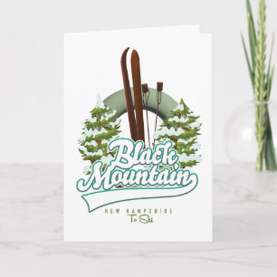 Black Mountain New Hampshire Ski Logo. Feiertagskarte
