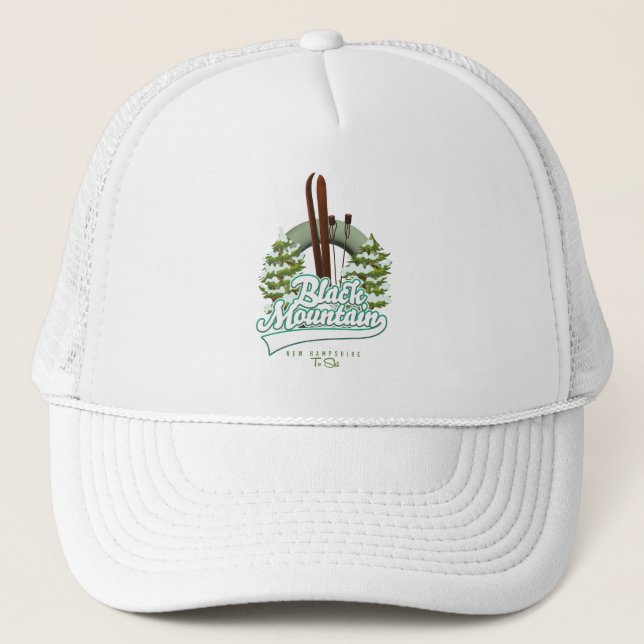 Black Mountain New Hampshire Ski Logo. Truckerkappe (Vorderseite)