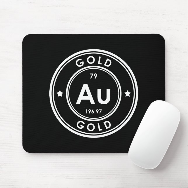 Black Mouse Pad Gold Element Mousepad (Mit Mouse)