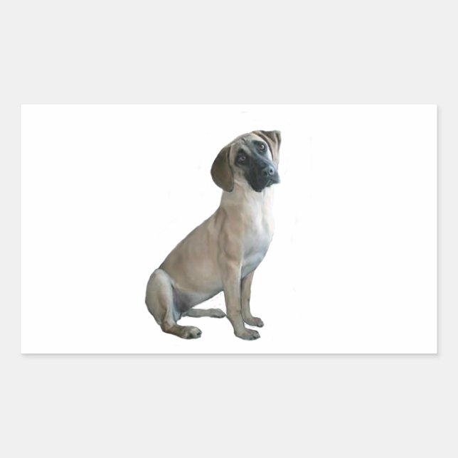 Black Mouth Cur #1 Rechteckiger Aufkleber (Vorderseite)
