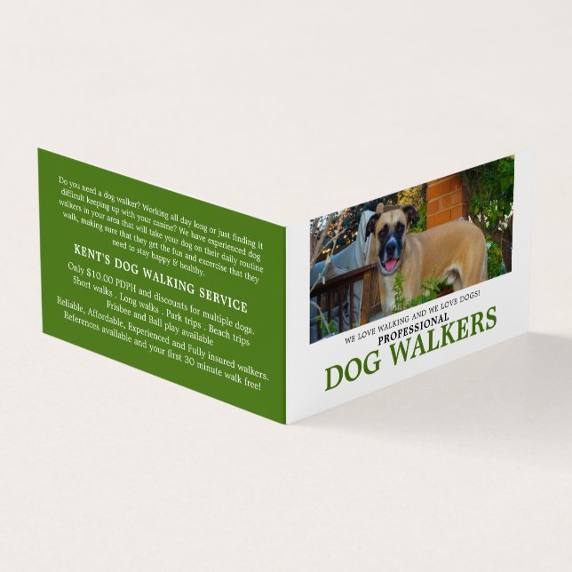 Black Mouth Cur, Dog Walker Service, im Detail Visitenkarten (Vorderseite)